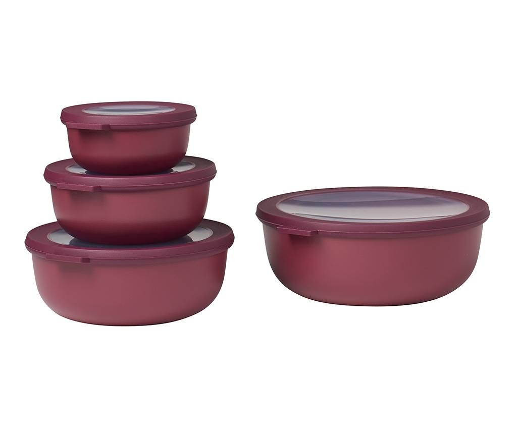 Set 4 caserole cu capac Nordic Berry - Rosti Mepal, Mov de la Rosti Mepal